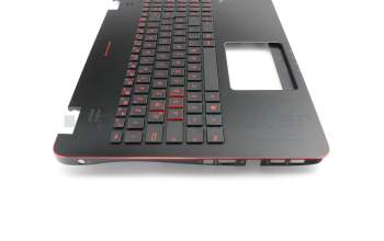 Keyboard incl. topcase DE (german) black/black with backlight original suitable for Asus ROG GL551JW