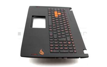 Keyboard incl. topcase DE (german) black/black with backlight original suitable for Asus ROG Strix GL502VS