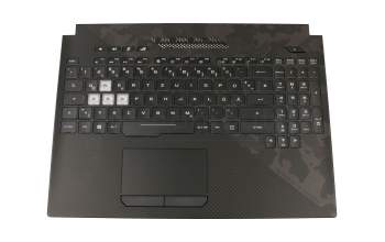Keyboard incl. topcase DE (german) black/black with backlight original suitable for Asus ROG Strix GL504GM