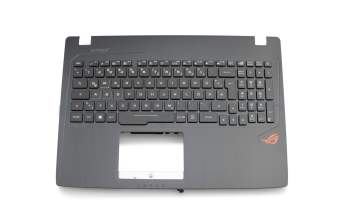 Keyboard incl. topcase DE (german) black/black with backlight original suitable for Asus ROG Strix GL553VD