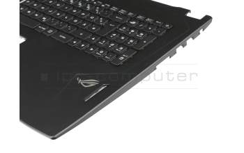Keyboard incl. topcase DE (german) black/black with backlight original suitable for Asus ROG Strix GL702VI