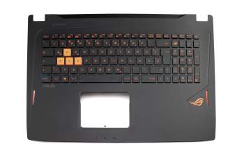 Keyboard incl. topcase DE (german) black/black with backlight original suitable for Asus ROG Strix GL702VS