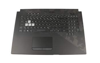 Keyboard incl. topcase DE (german) black/black with backlight original suitable for Asus ROG Strix GL704GM