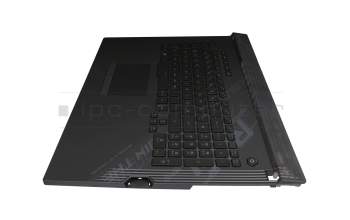Keyboard incl. topcase DE (german) black/black with backlight original suitable for Asus ROG Strix SCAR 17 G732LXS