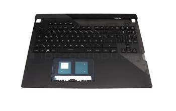 Keyboard incl. topcase DE (german) black/black with backlight original suitable for Asus ROG Strix Scar 17 G733QR