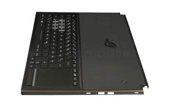 Keyboard incl. topcase DE (german) black/black with backlight original suitable for Asus ROG Zephyrus GX501VI