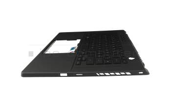 Keyboard incl. topcase DE (german) black/black with backlight original suitable for Asus ROG Zephyrus M16 GU603ZW