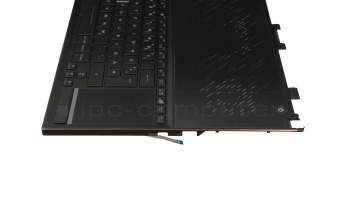 Keyboard incl. topcase DE (german) black/black with backlight original suitable for Asus ROG Zephyrus S GX531GW