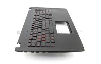 Keyboard incl. topcase DE (german) black/black with backlight original suitable for Asus TUF FX502VM