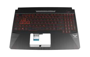 Keyboard incl. topcase DE (german) black/black with backlight original suitable for Asus TUF FX505DY