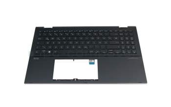 Keyboard incl. topcase DE (german) black/black with backlight original suitable for Asus UP6502ZD