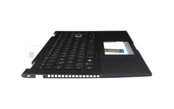 Keyboard incl. topcase DE (german) black/black with backlight original suitable for Asus VivoBook Flip 14 TP420UA
