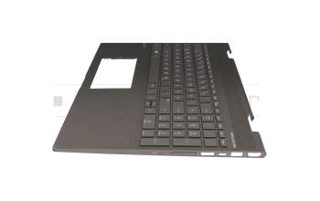 Keyboard incl. topcase DE (german) black/black with backlight original suitable for HP Envy x360 15-cn0100
