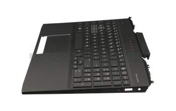 Keyboard incl. topcase DE (german) black/black with backlight original suitable for HP Omen 15-dc0000