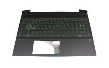 Keyboard incl. topcase DE (german) black/black with backlight original suitable for HP Pavilion 15-ec1