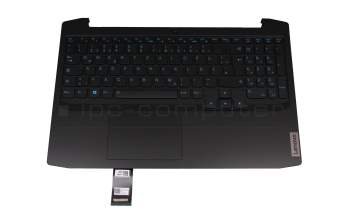 Keyboard incl. topcase DE (german) black/black with backlight original suitable for Lenovo IdeaPad Gaming 3-15IMH05 (81Y4)