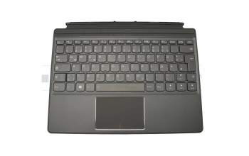 Keyboard incl. topcase DE (german) black/black with backlight original suitable for Lenovo IdeaPad Miix 720-12IKB (80VV)