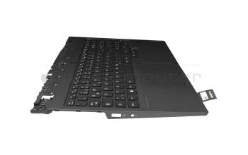 Keyboard incl. topcase DE (german) black/black with backlight original suitable for Lenovo Legion 5-15ARH05H (82B1)