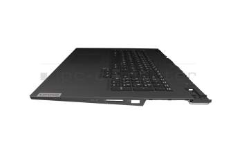 Keyboard incl. topcase DE (german) black/black with backlight original suitable for Lenovo Legion 5-17ARH05H (82GN)