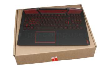 Keyboard incl. topcase DE (german) black/black with backlight original suitable for Lenovo Legion Y720-15IKB (80VR)