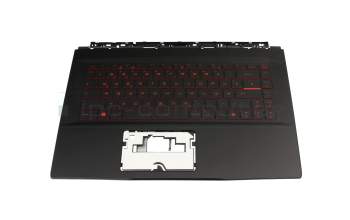 Keyboard incl. topcase DE (german) black/black with backlight original suitable for MSI GF65 Thin 9SD/9SE (MS-E16W1)