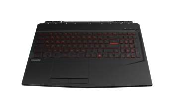 Keyboard incl. topcase DE (german) black/black with backlight original suitable for MSI GL63 9SE/9SEK/9SFK/9SD/9SDK (MS-16P7)