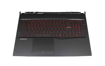 Keyboard incl. topcase DE (german) black/black with backlight original suitable for MSI GL75 Leopard 10SCSR/10SCXR (MS-17E8)