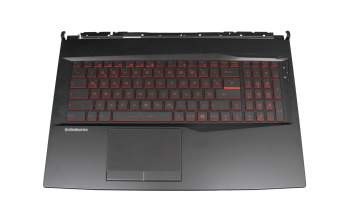 Keyboard incl. topcase DE (german) black/black with backlight original suitable for MSI GL75 Leopard 10SER/10SEK (MS-17E7)