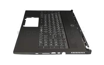 Keyboard incl. topcase DE (german) black/black with backlight original suitable for MSI GS60 6QE (MS-16H7)