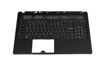 Keyboard incl. topcase DE (german) black/black with backlight original suitable for MSI GS63VR 6RF/7RF Stealth Pro (MS-16K2)