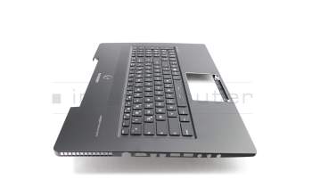 Keyboard incl. topcase DE (german) black/black with backlight original suitable for MSI GS70 Stealth 2OD/2QD (MS-1771)