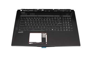 Keyboard incl. topcase DE (german) black/black with backlight original suitable for MSI GS73 Stealth 8RE (MS-17B5)