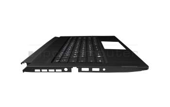Keyboard incl. topcase DE (german) black/black with backlight original suitable for MSI GS76 Stealth 11UH/11UG/11UE (MS-17M1)
