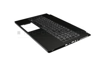 Keyboard incl. topcase DE (german) black/black with backlight original suitable for MSI WS63 8SJ (MS-16K6)
