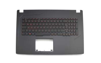 Keyboard incl. topcase DE (german) black/black with backlight red original suitable for Asus ROG Strix GL753VD