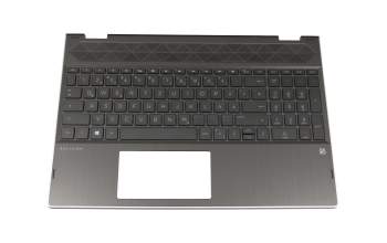 Keyboard incl. topcase DE (german) black/black with backlight suitable for HP Pavilion x360 15-cr0900