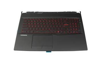 Keyboard incl. topcase DE (german) black/black with backlight suitable for MSI GL75 Leopard 10SFK/10SFSK (MS-17E7)
