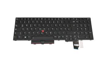 Keyboard incl. topcase DE (german) black/black with mouse-stick original suitable for Lenovo P15v Gen 2 (21A9/21AA)