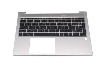 Keyboard incl. topcase DE (german) black/black with mouse-stick suitable for HP EliteBook 850 G7