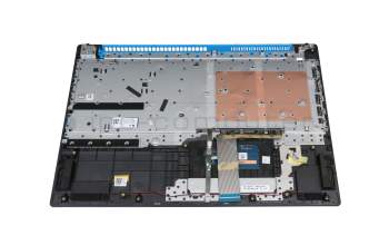 Keyboard incl. topcase DE (german) black/blue/black with backlight original suitable for Lenovo IdeaPad L340-15IRH (81LK)