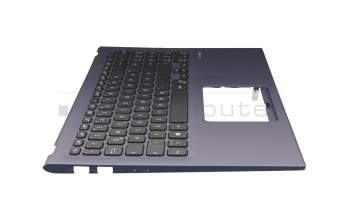 Keyboard incl. topcase DE (german) black/blue original suitable for Asus VivoBook 15 X512FA