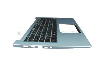 Keyboard incl. topcase DE (german) black/blue with backlight original suitable for Acer Swift 3 (SF314-41G)