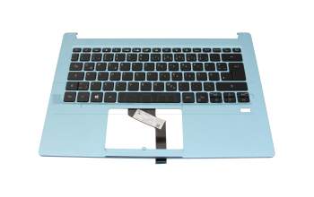 Keyboard incl. topcase DE (german) black/blue with backlight original suitable for Acer Swift 3 (SF314-57)