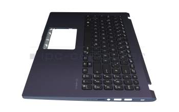Keyboard incl. topcase DE (german) black/blue with backlight original suitable for Asus ExpertBook P1 P1510CDA