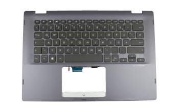 Keyboard incl. topcase DE (german) black/blue with backlight original suitable for Asus VivoBook Flip 14 TP412UA