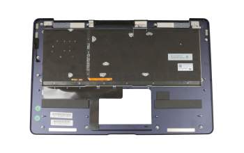 Keyboard incl. topcase DE (german) black/blue with backlight original suitable for Asus ZenBook 3 Deluxe UX3490U