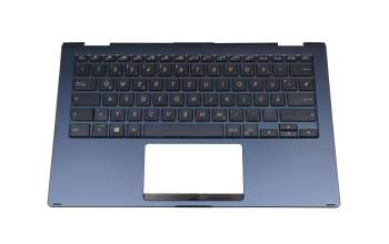 Keyboard incl. topcase DE (german) black/blue with backlight original suitable for Asus ZenBook Flip 13 UX362FA