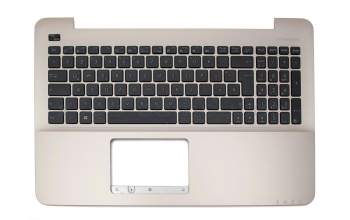 Keyboard incl. topcase DE (german) black/gold original suitable for Asus K555LJ