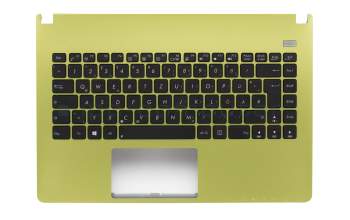 Keyboard incl. topcase DE (german) black/green original suitable for Asus F401A