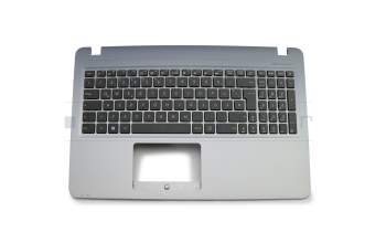 Keyboard incl. topcase DE (german) black/grey ODD mount included original suitable for Asus VivoBook R540LJ